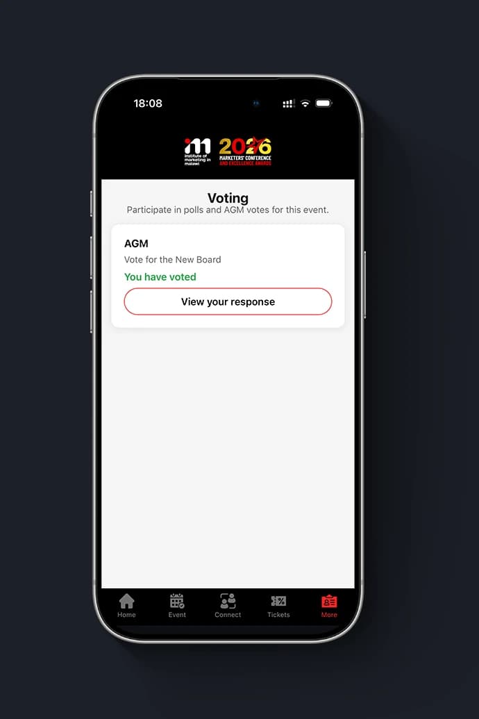 Live voting and AGM polls in the app