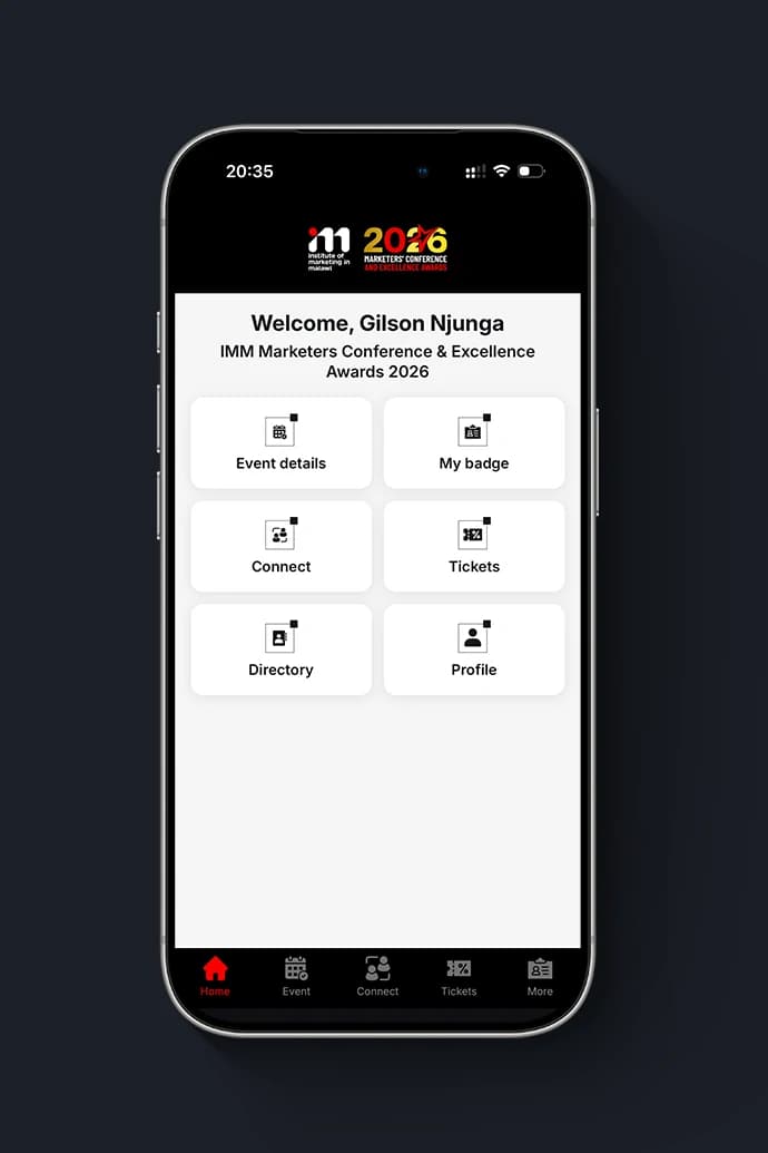 389 Konvene welcome screen on a phone